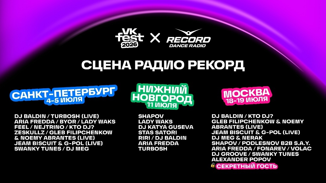 Раскрыты имена диджеев, которые выступят на VK Fest в Нижнем Новгороде - фото 1