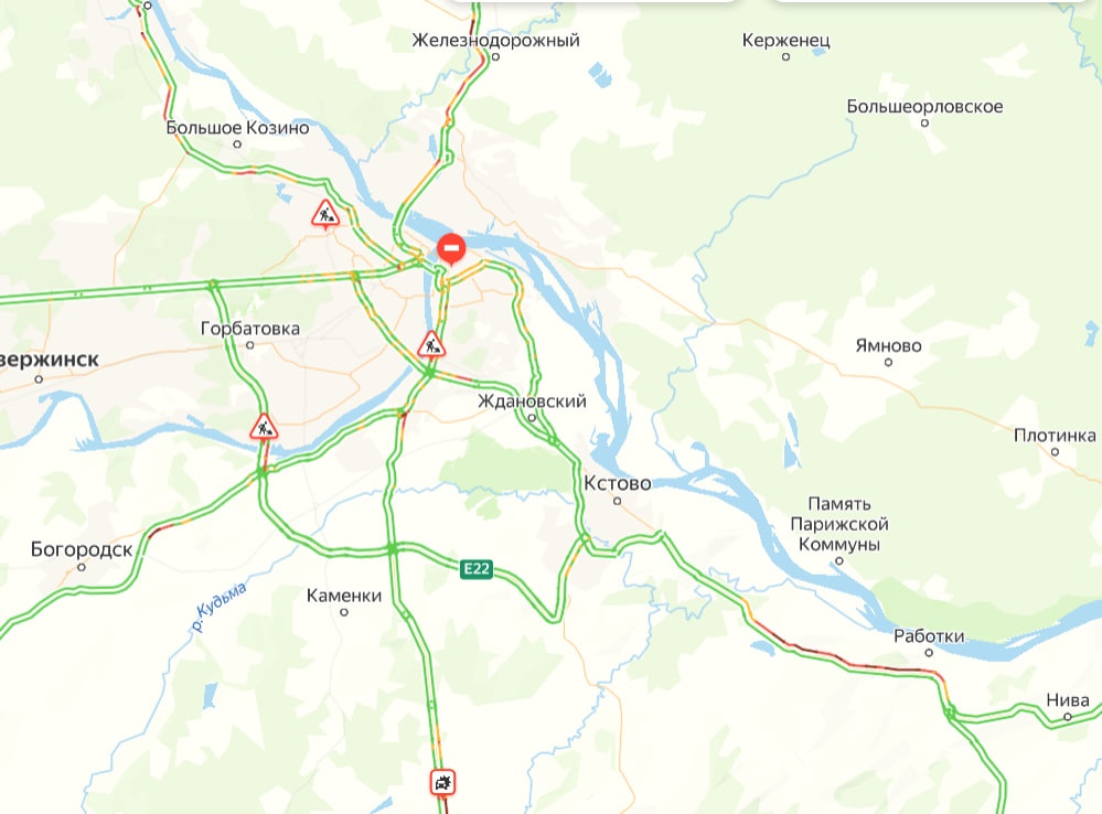 Пробки сковали въезды в Нижний Новгород после праздников - фото 1