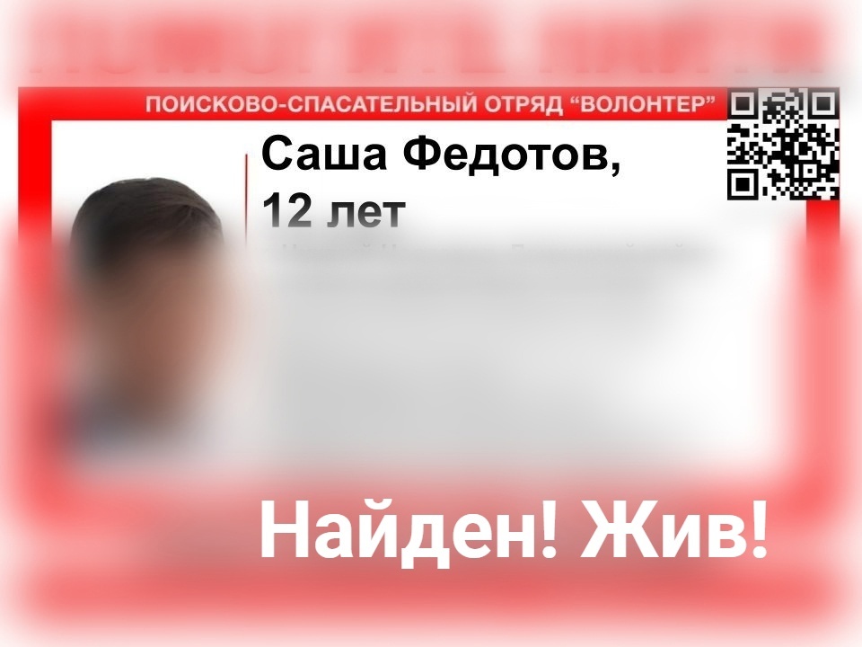12-летнего Сашу Федотова нашли живым в Нижним Новгороде - фото 1