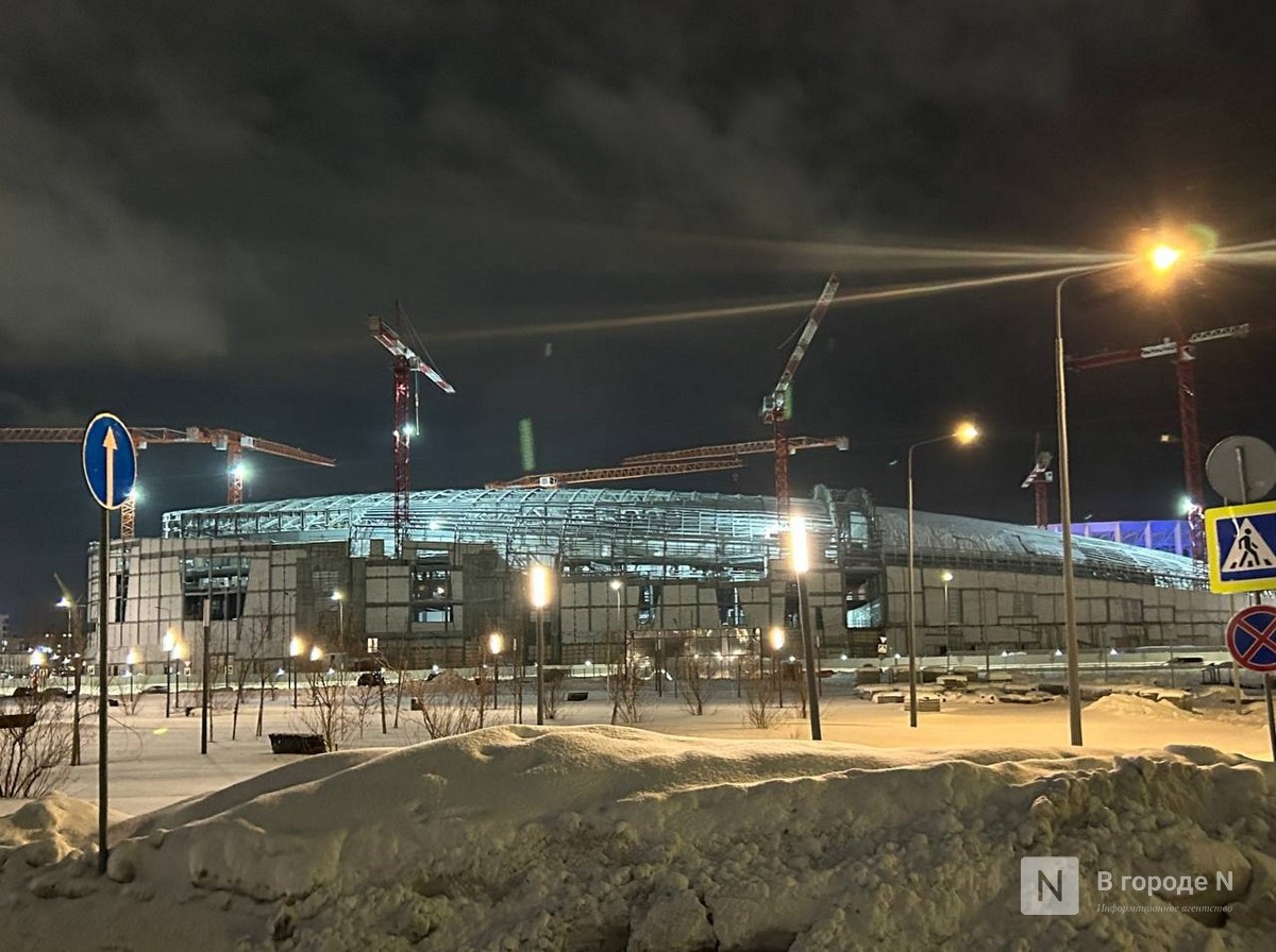 Монтаж металлоконструкций каркаса нижегородской ледовой арены завершен