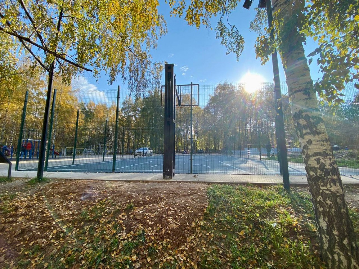 Баскетбольную площадку установили в парке Пушкина по просьбам нижегородцев - фото 1