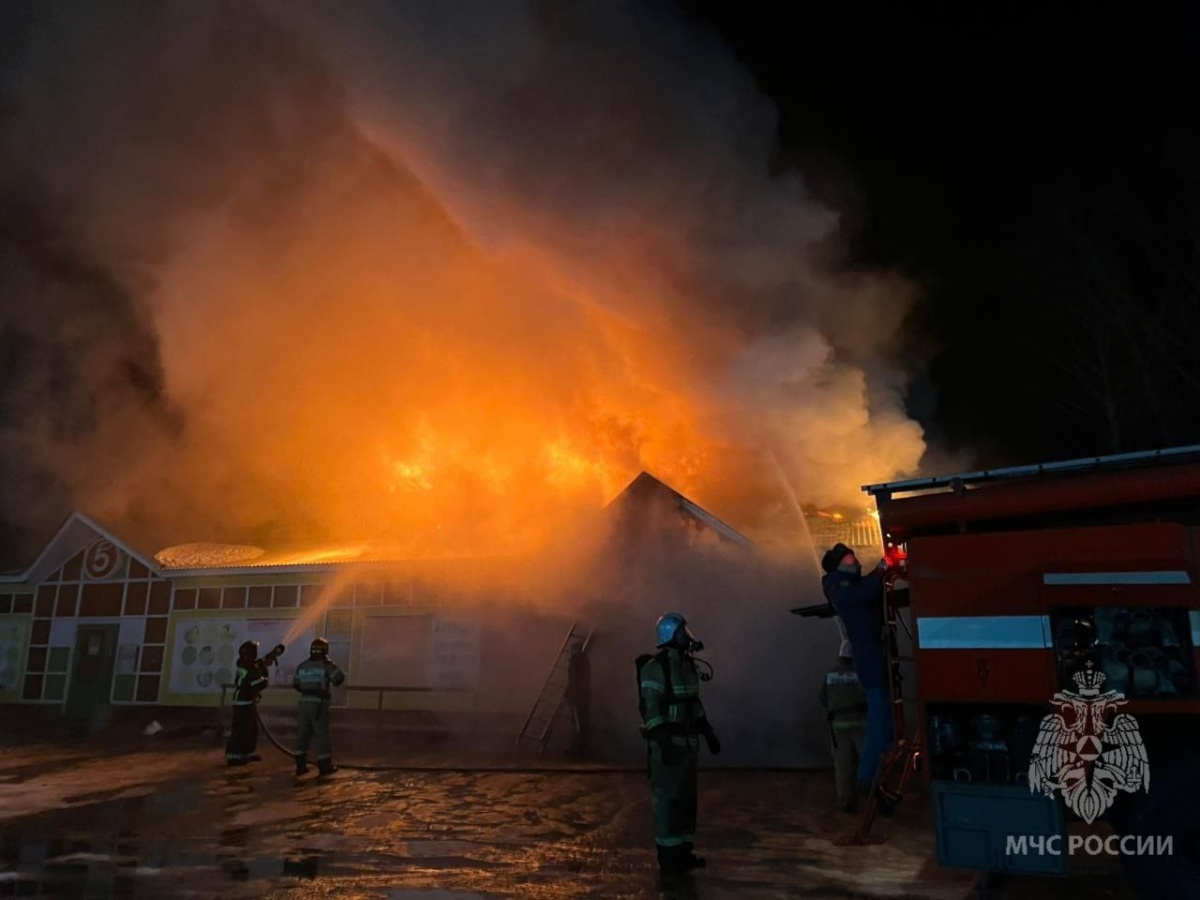 Пожар произошел в магазине промтоваров в селе Починки - фото 1