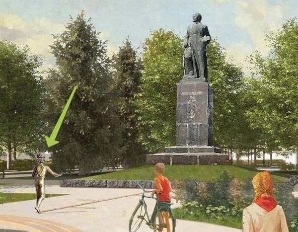 Дзержинцы выступили против скульптуры полуголого мальчика на главной площади - фото 1