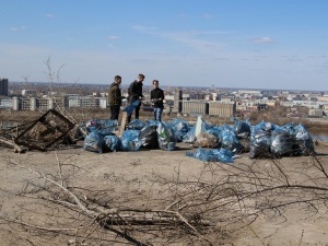 С территории будущего парка «Горки» в Нижегородском районе вывезли 500 мешков мусора
