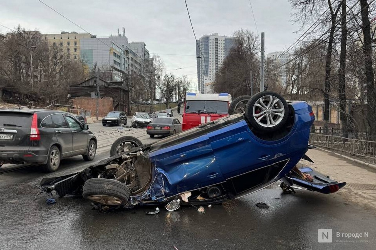 Момент жесткого ДТП в центре Нижнего Новгорода попал на видео